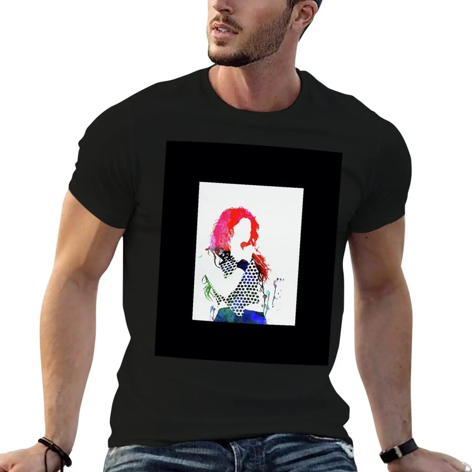 

shakira watercolor naxart studio\t T-Shirt t shirt men 100% cotton luxury brand anime t shirts for man T-Shirt