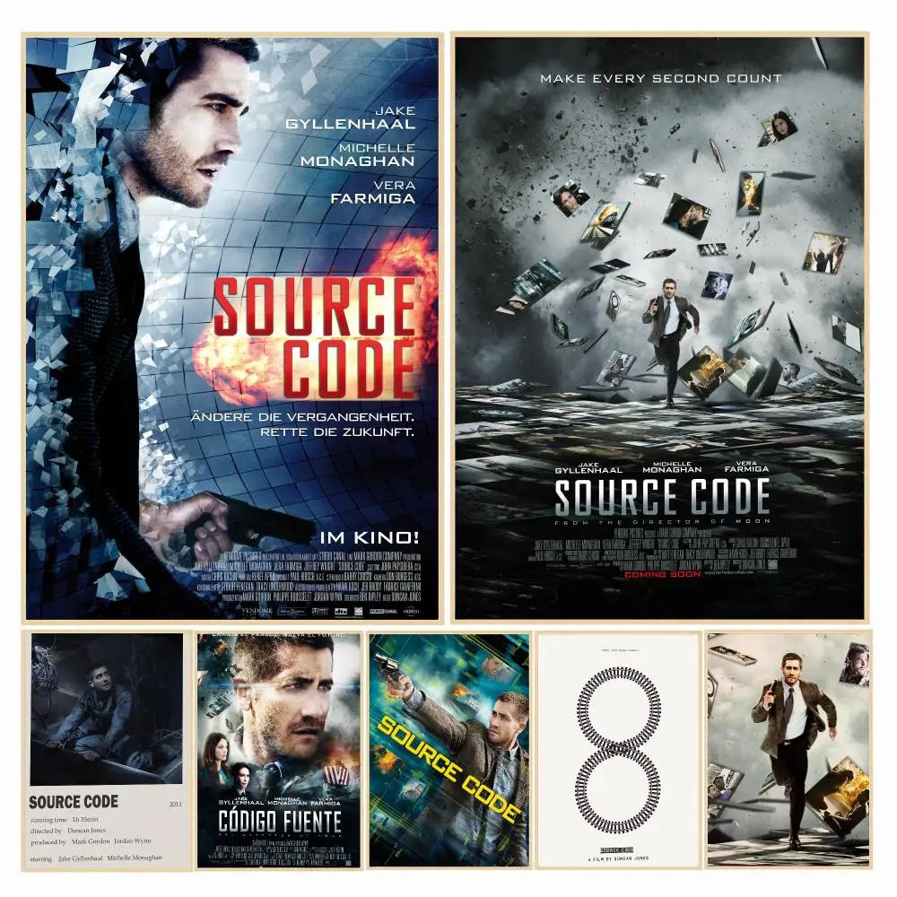 classic movie S-Source Code 2011-E Poster Decorative Wall Art Sticker for Cafe Office Bedroom and Living Room