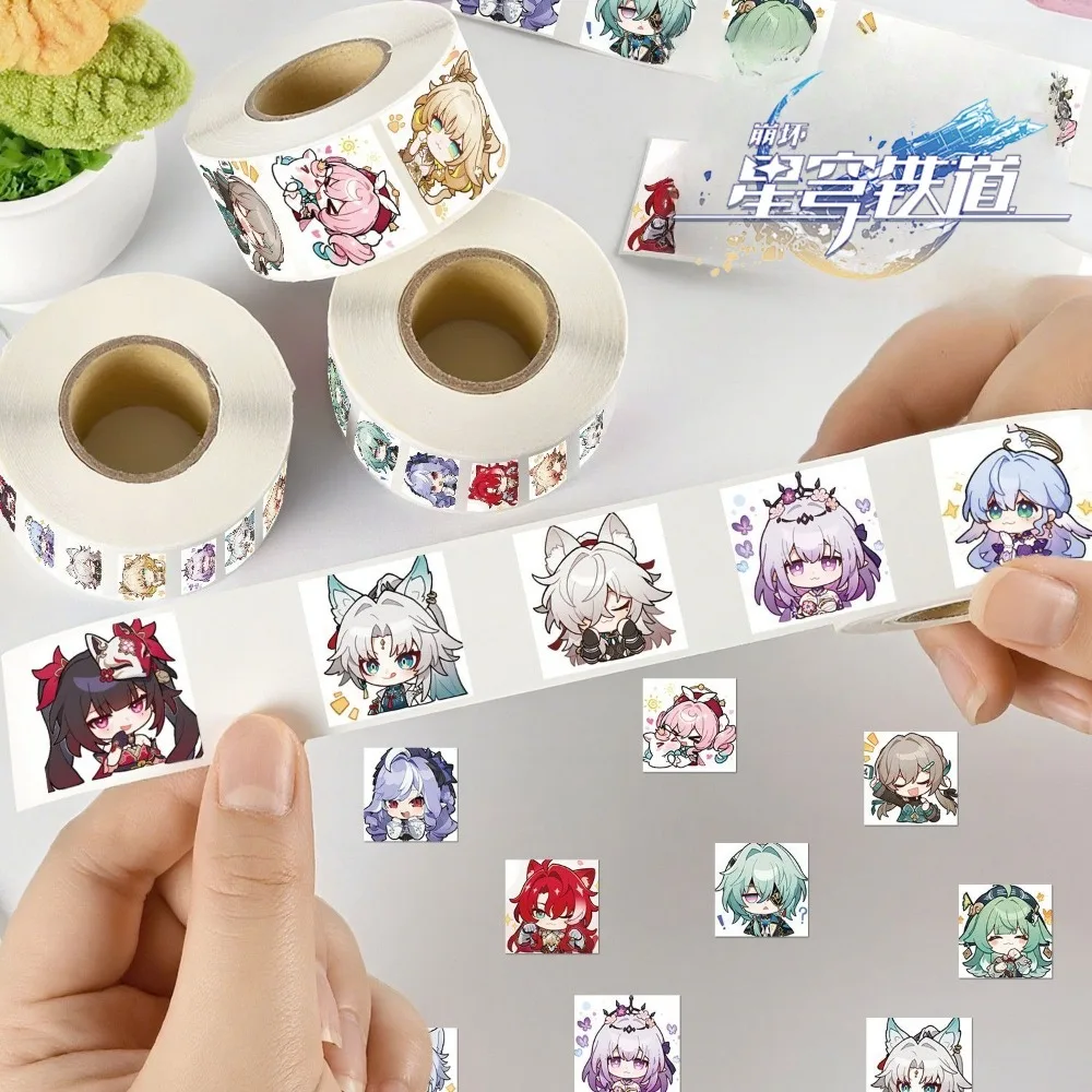 500/1000Pcs Honkai: Star Rail Game Merch Sticker Acheron Ruan Mei Luka Natasha Clara Himeko Mobile Phone Book Decoration