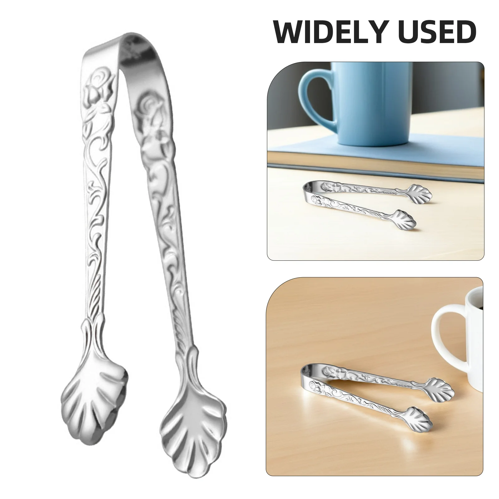 الفولاذ المقاوم للصدأ آيس كيوب تونغ مكعب السكر تونغ مشبك طعام متعدد الأغراض لمطعم بوفيه بار المطبخ استخدام سهل التثبيت