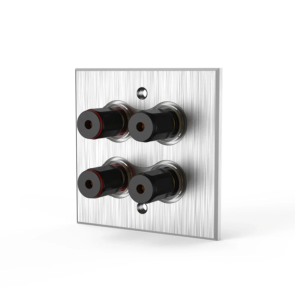 

NEW Audio Terminal Panel 5.1 System 86 Type Banana Female Wall Plug Y Socket Acoustic Speaker Binding Post Faceplate