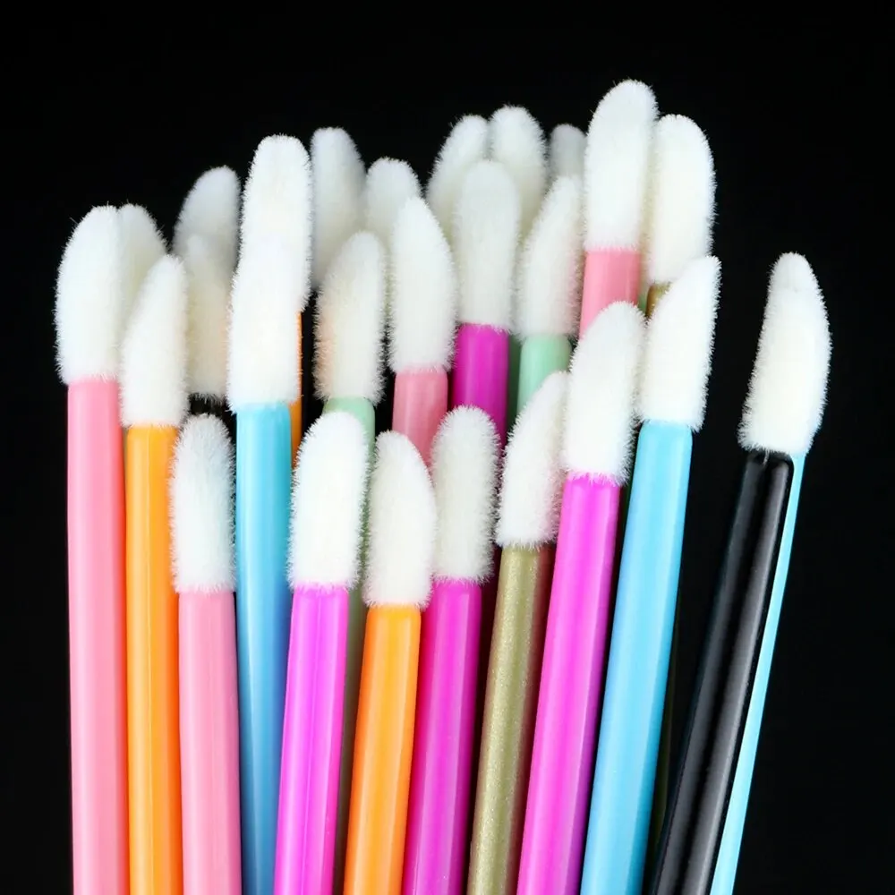 50Pcs Disposable Eyelash Eyebrow Brushes Gloss Swabs Lash Brush Eyeshadow Gloss Mascara Brushes