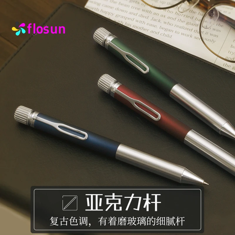 SAKURA Craft Lab 001 Retro Brass Metal Gel Pen - Black Signature