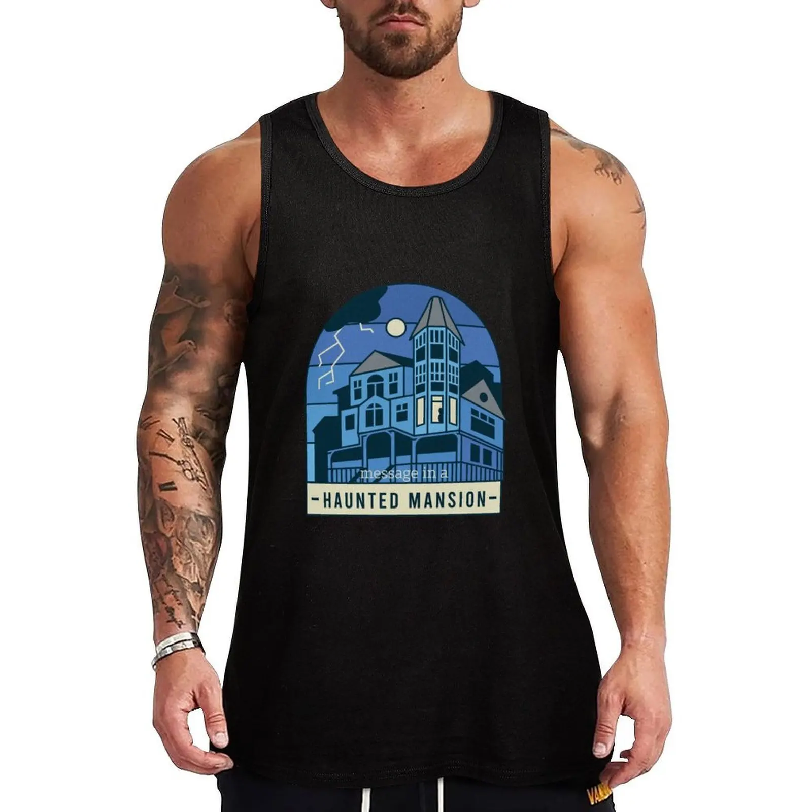 Message in a Haunted Mansion101 Tank Top Workout Running Tank Top Lightweight Breathable Wear