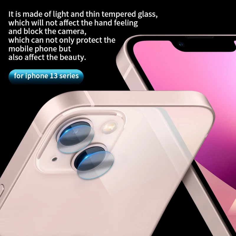 Camera Protector Glass for iPhone 13 Mini 12 11 Pro Max XR 7 Pro Clear Protective Phone Back Camera Lens Glass for iPhone 13