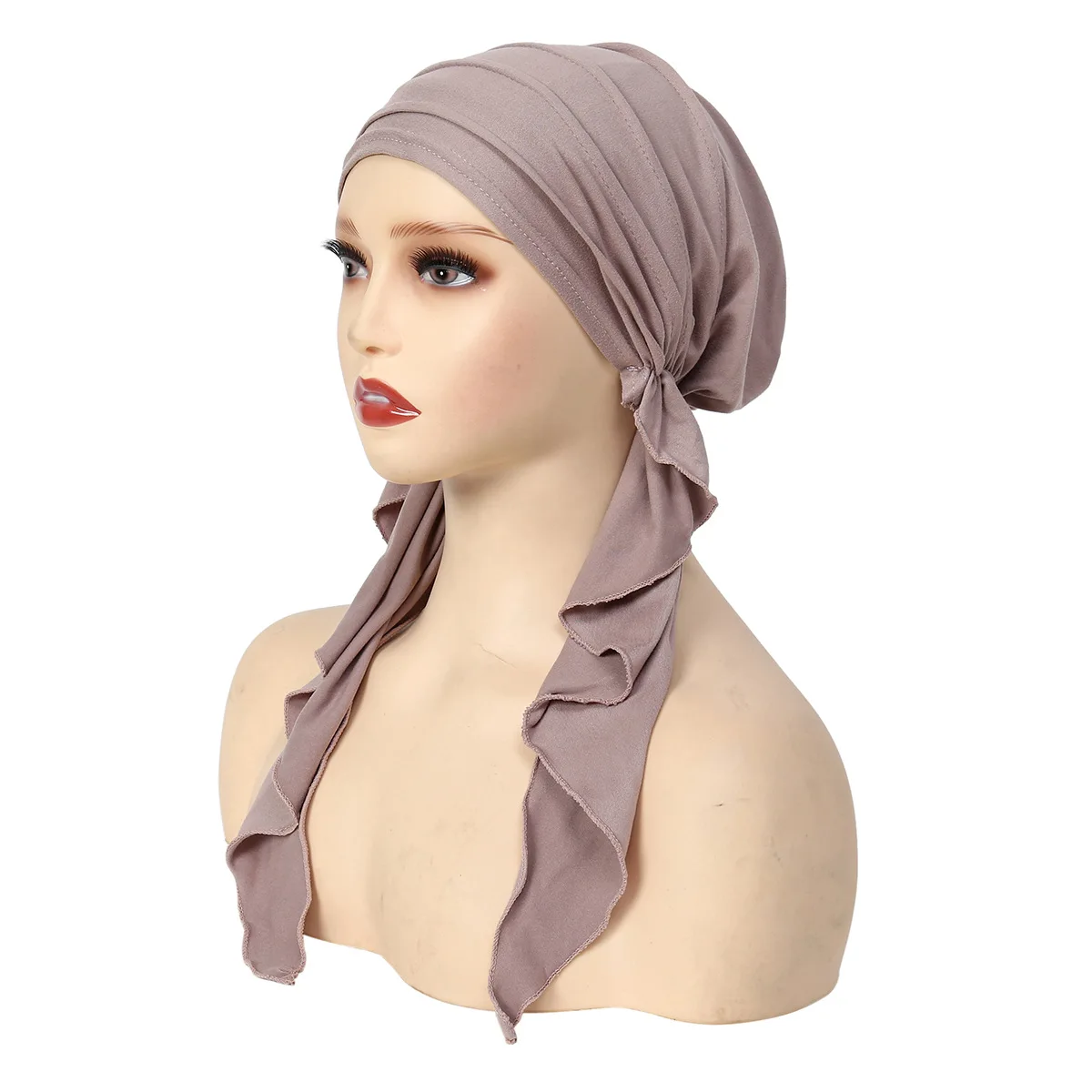 Women Turban Cap Headscarf Muslim Hijab Cancer Chemo  Hat Cover Hair Loss Head Scarf Wrap Strech Bandana