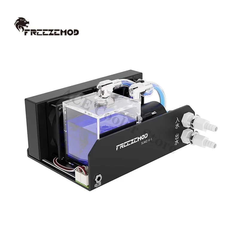 FreezeMod Industrial Water Cooling Module Kit,Quick-Disconnted Enlarged Reservoir,Lift 4M/600L/H DC12V/24V SLMZ-V-S