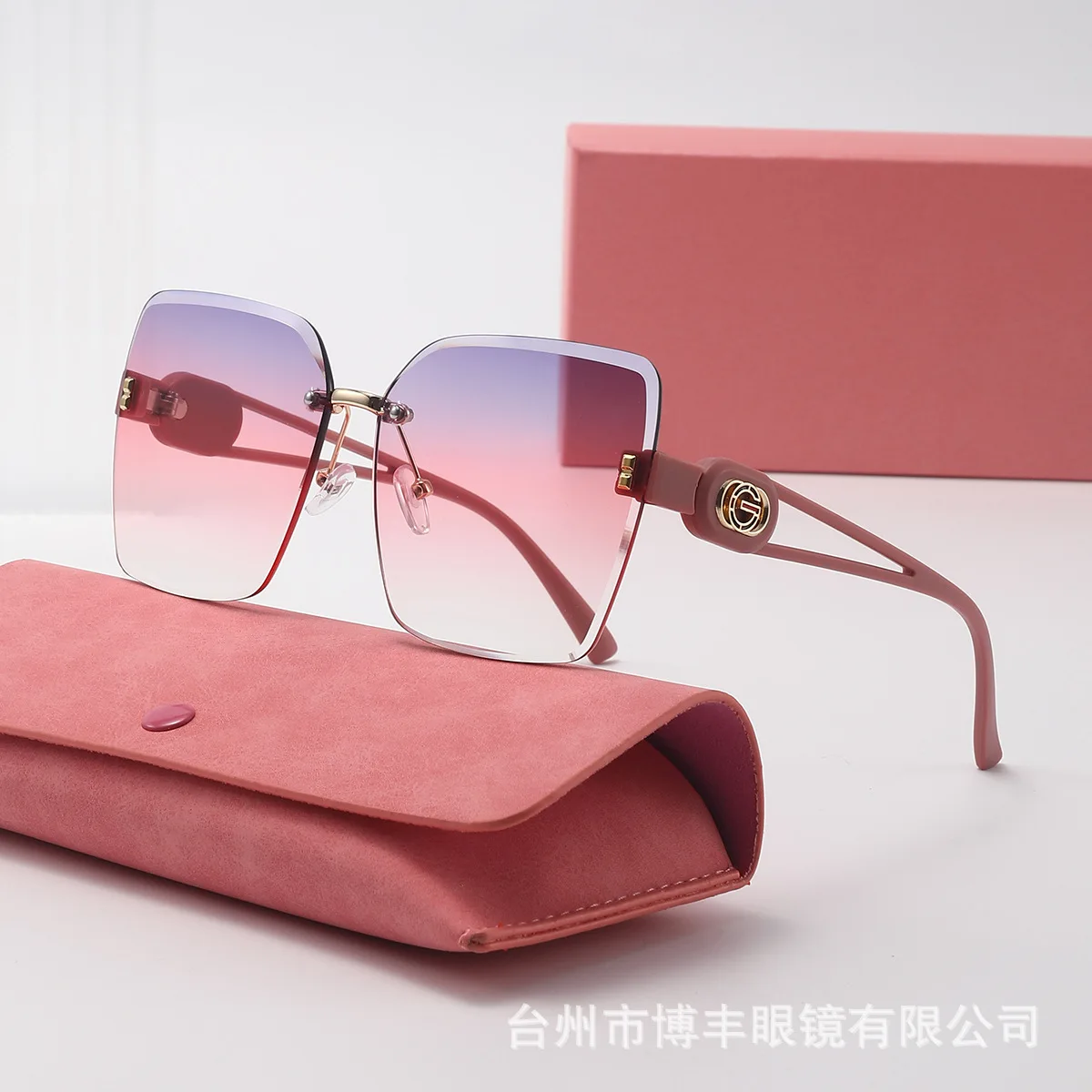 2026 Women's Frameless Cut Edge Large Frame Sunglasses Small Fragrant Style DS-2448 Fashionable Eyewear for Ladies