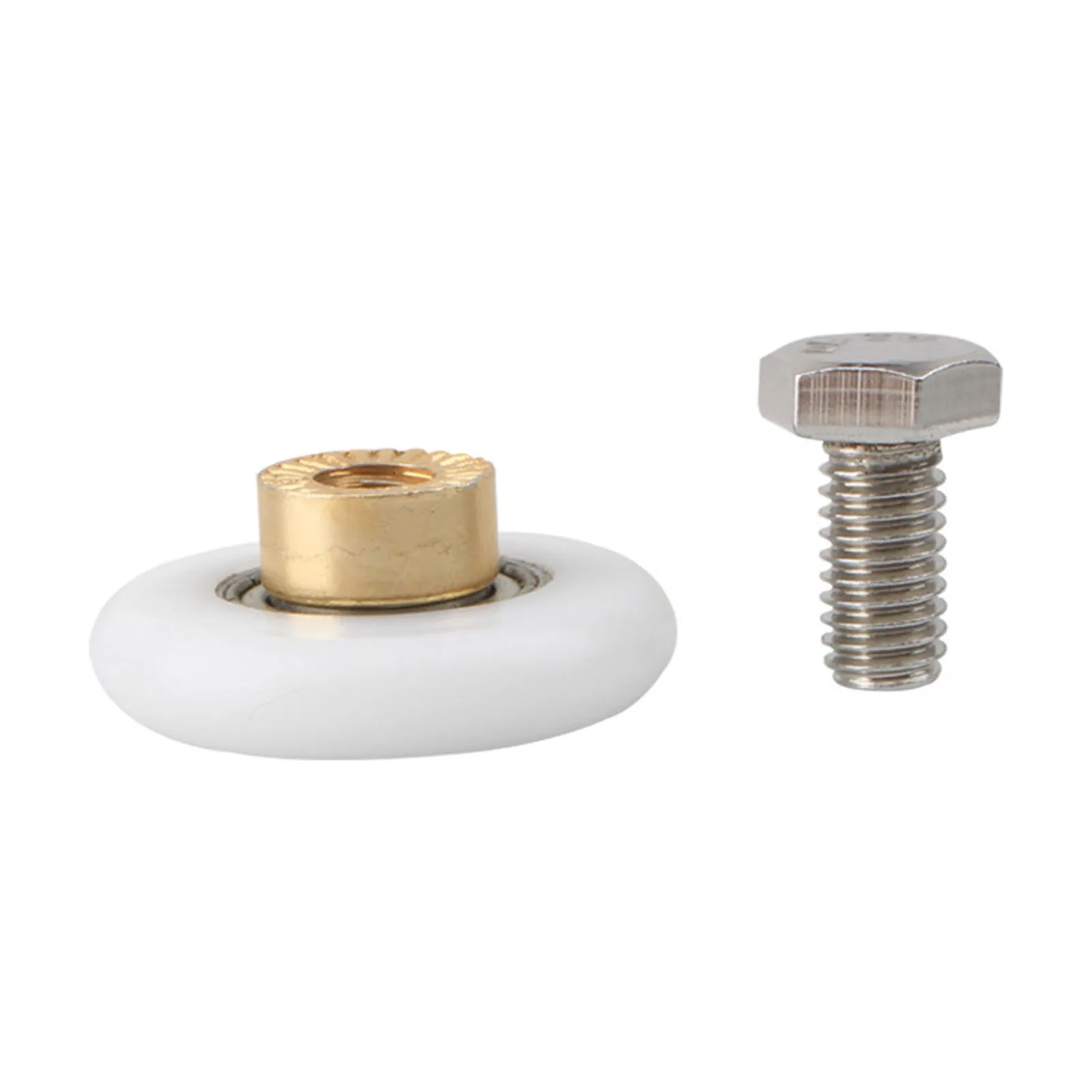 Shower Door Rollers Runners Wheels Replacement Part Ball Pulley Copper Screw Thread for Furniture Rubber Casters