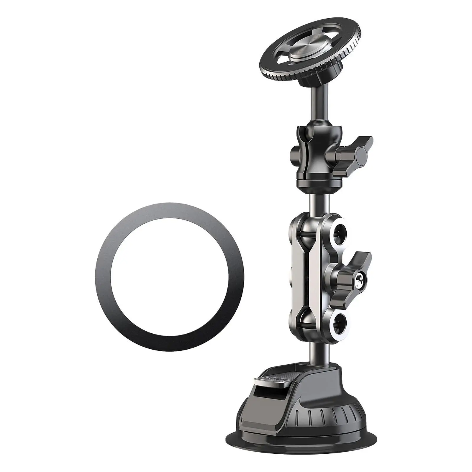 

Magnetic Car Phone Mount for Windshield Window Universal Fits All Smartphones Flexible Easy Installation Phone Cradle Rotatable