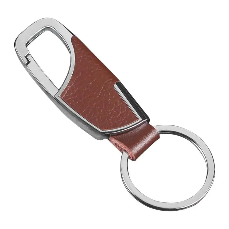 Leather Keychain For Men Leather Key Chain Holder With Quick Release Clip Leather Holder For Men's Gift For Family Vehicle