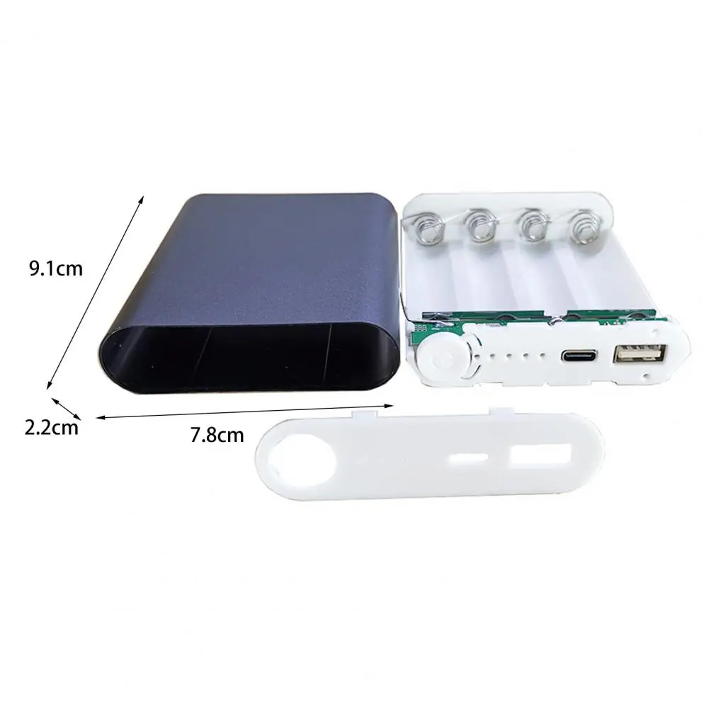 Контейнер для хранения аккумуляторов, быстрая зарядка, замена, алюминиевый сплав, тип C, не припой, 4 ячейки, 18650, аккумулятор для путешествий