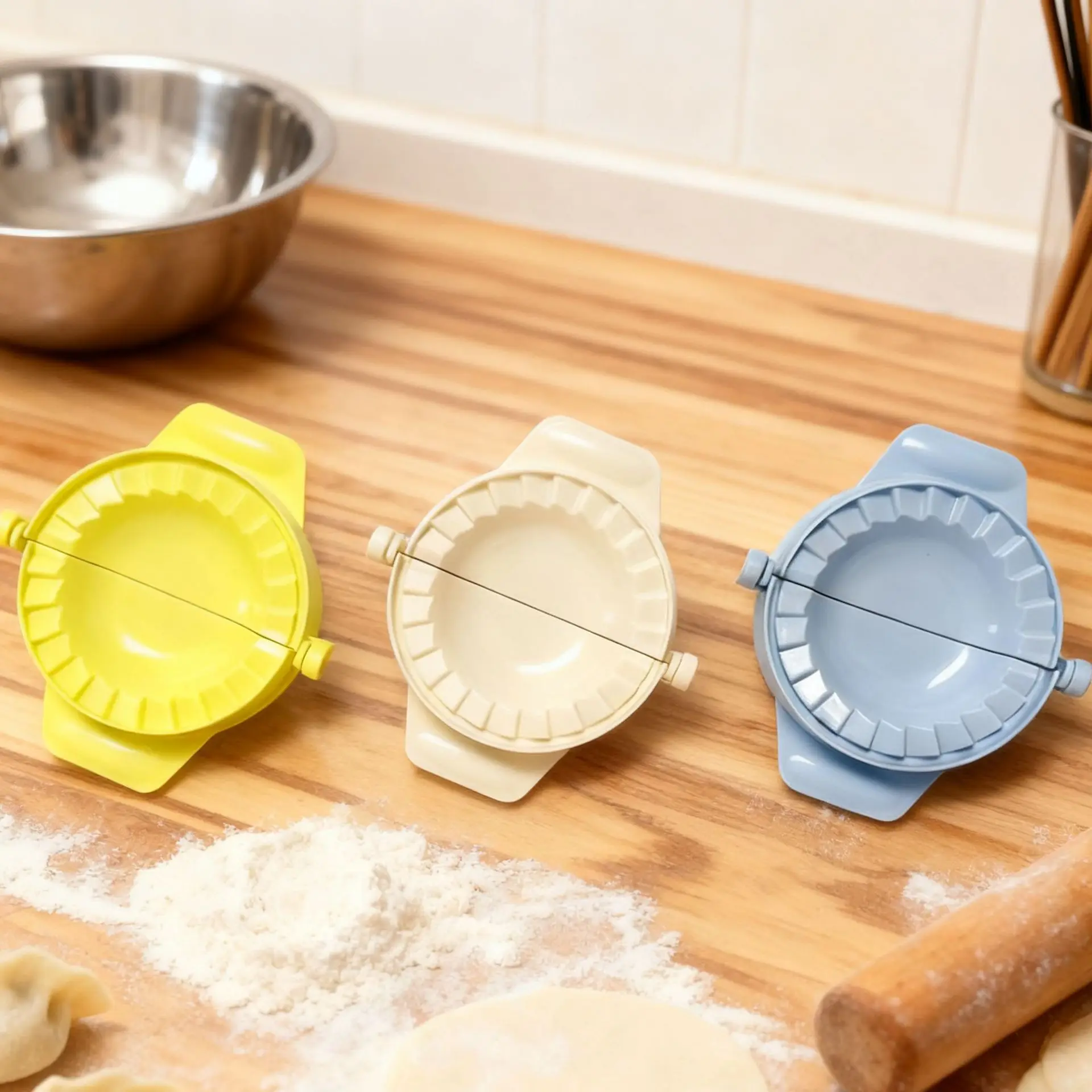 Manual Dumpling Wrapper Press Maker DIY Dumpling Mold Tool for Egg Steamed Boiled Dumpling Making