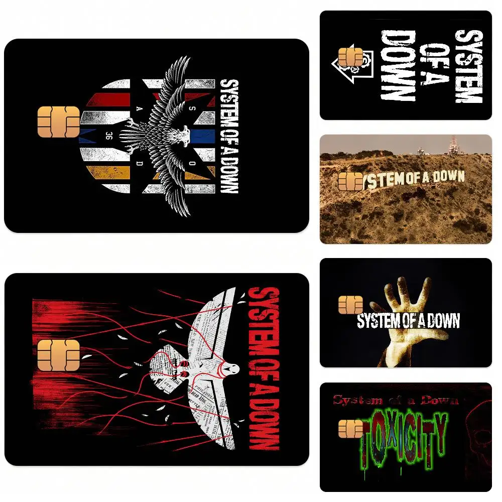 Band S-System Of A Down Credit Card Skin Stickers For Bank Card Bus Metro Card Sticker Waterproof Gift