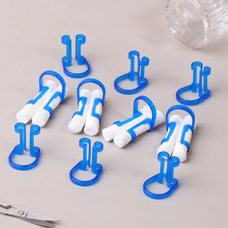 10Pcs Orthodontic Dental Cotton Roll Clip Ortho Plastic Blue Isolator Tool Disposable Cotton Holder Dentist Clinic Lab Supplie