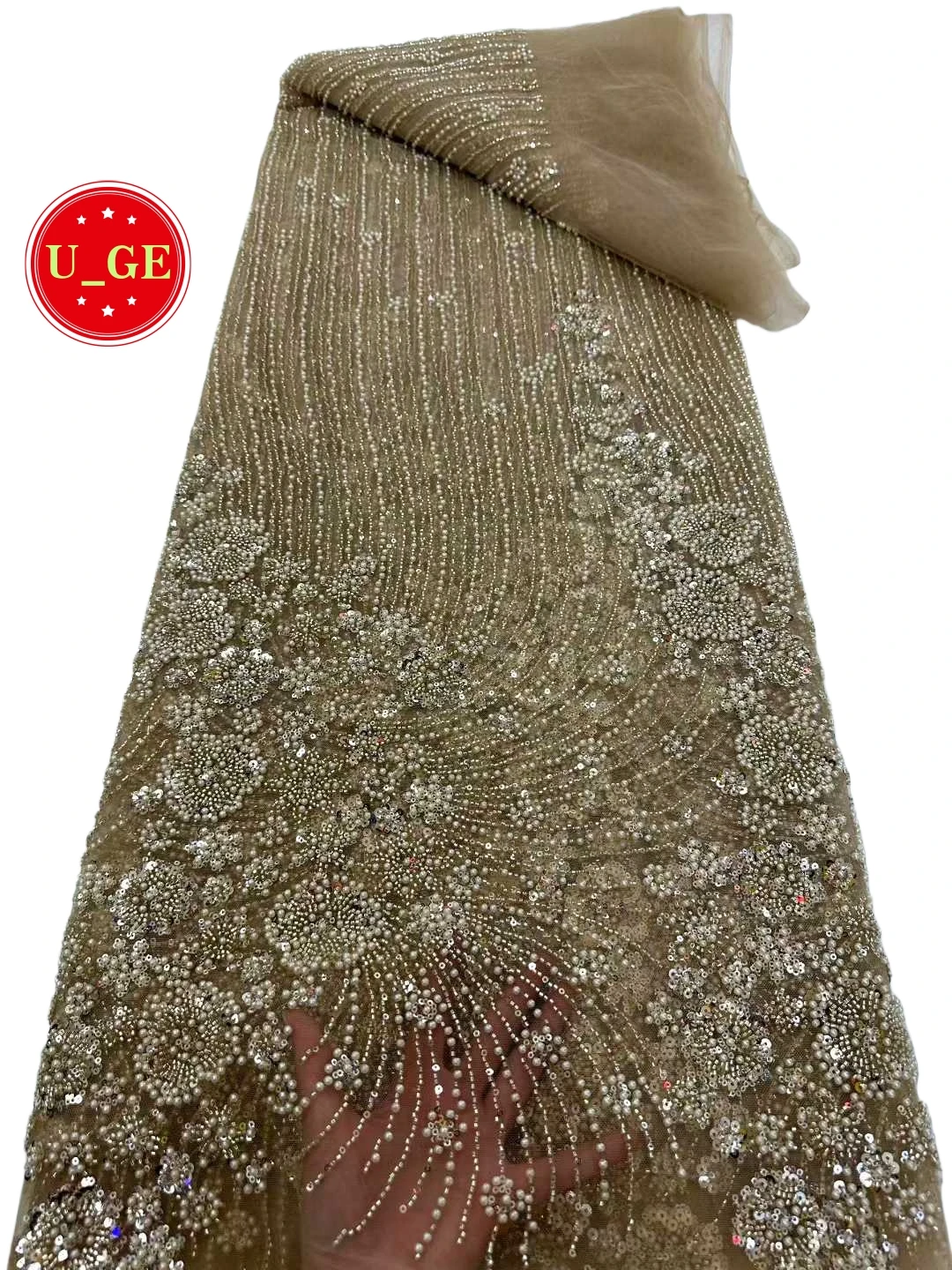 

2026Лучшее качество, новейшее мягкое элегантное нежное австрийское сетчатое кружево с камнями для свадебного вечернего платья NN2198_R