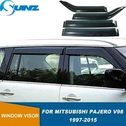 Window Visor For Mitsubishi Montero Pajero V98 1997-2015 Auto Wind Shields Sun Rain Guards Side Wind Deflector Car Stylings