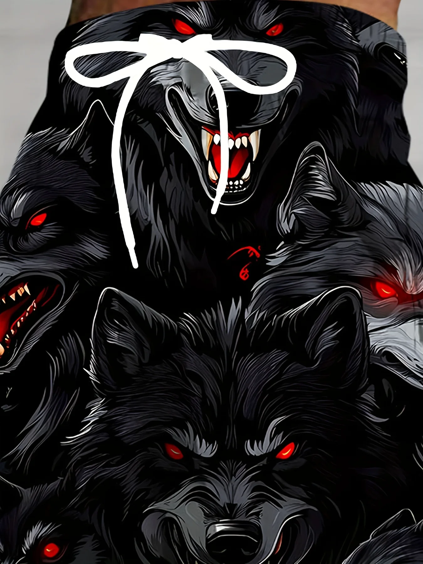 남성용 3D 늑대 바지 스트리트 팬츠 남성용 사이드 포켓 ​​신축성 있는 드로스트링 스웨트팬츠 남성용 조깅 바지 캐주얼 바지 가을