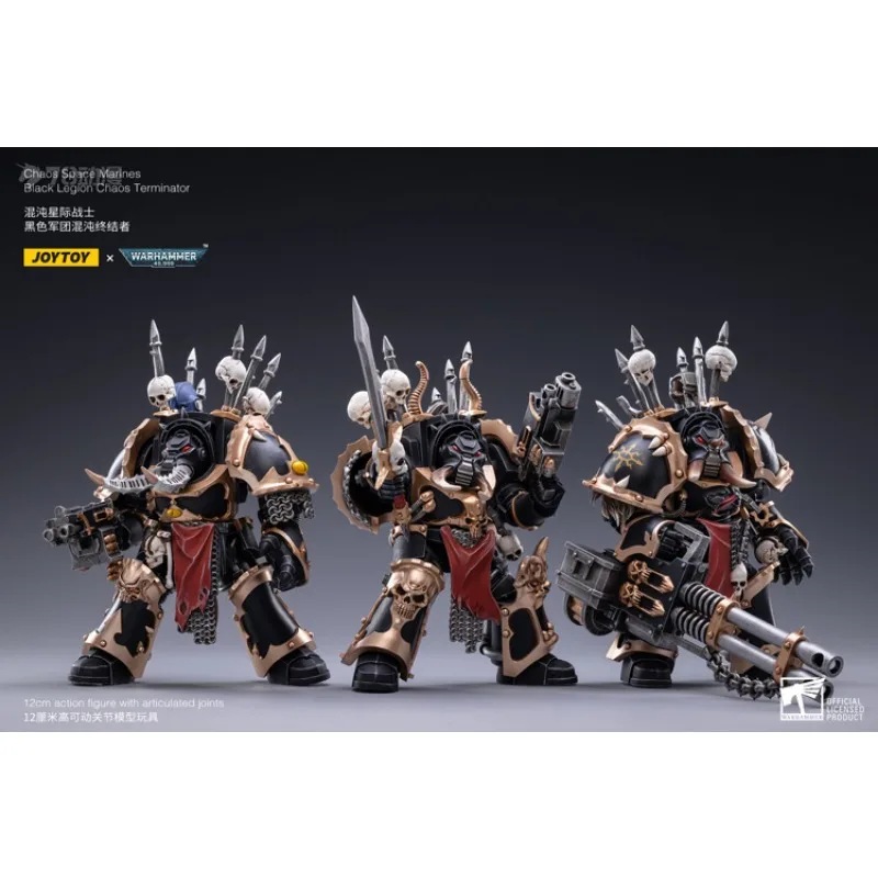 Joytoy original warhammer 40k série terminator do caos forças anime figura de ação modelo brinquedos modelo colecionável presentes para meninos