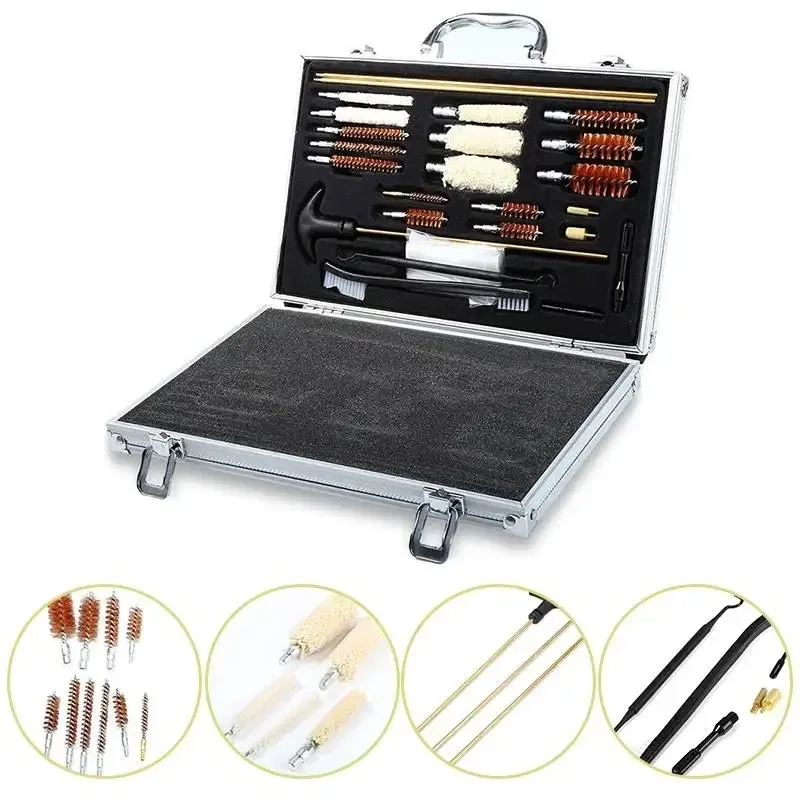 74PCS Universal Gun Cleaning Kit Pistol Hunting Rifle Shotgun Professional Gun Cleaning Set Brush Tool