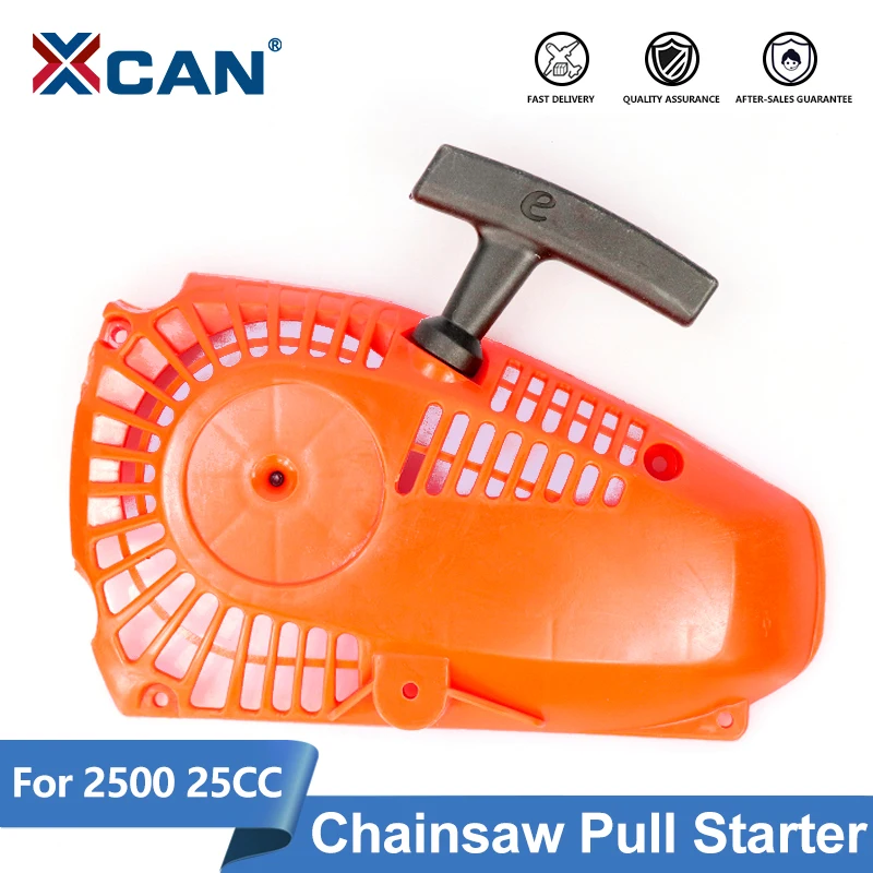 XCAN Pull Starter For 2500 25CC Chainsaw Brush Cutter Parts Garden Tools Gasoline Recoil Starter Lawn Mower Accessories