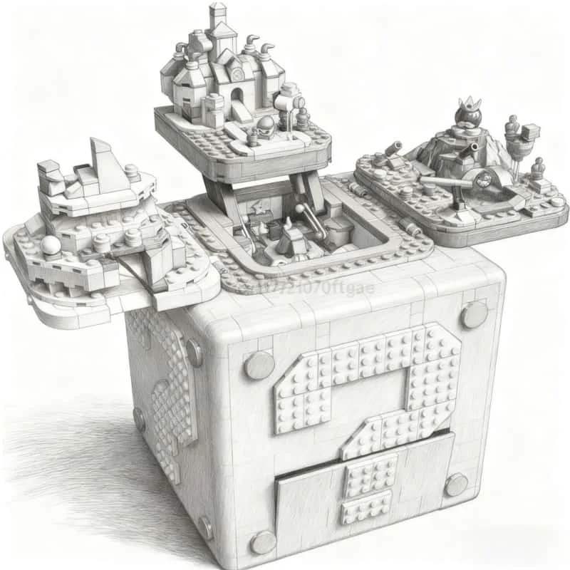 

Новинка 2025, супер Марио, знак вопроси, модель строительного блока, сборка, серия строительных блоков, игрушки, детские рождественские подарки