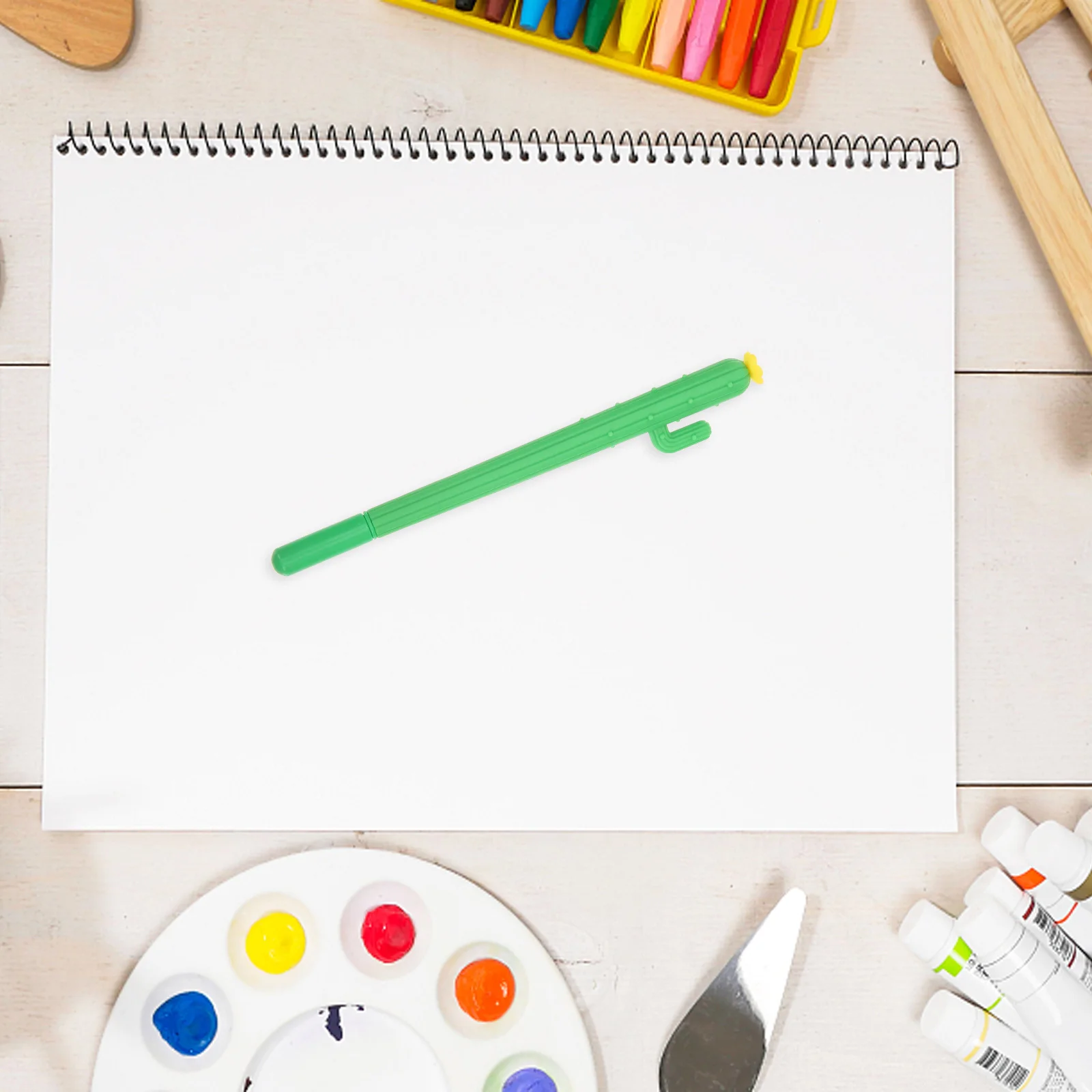 

10Pcs Creative Cactus Gel Pens Smooth Flow Writing Tools for Office Illustration Cute Decorative Kids Student Gift Set
