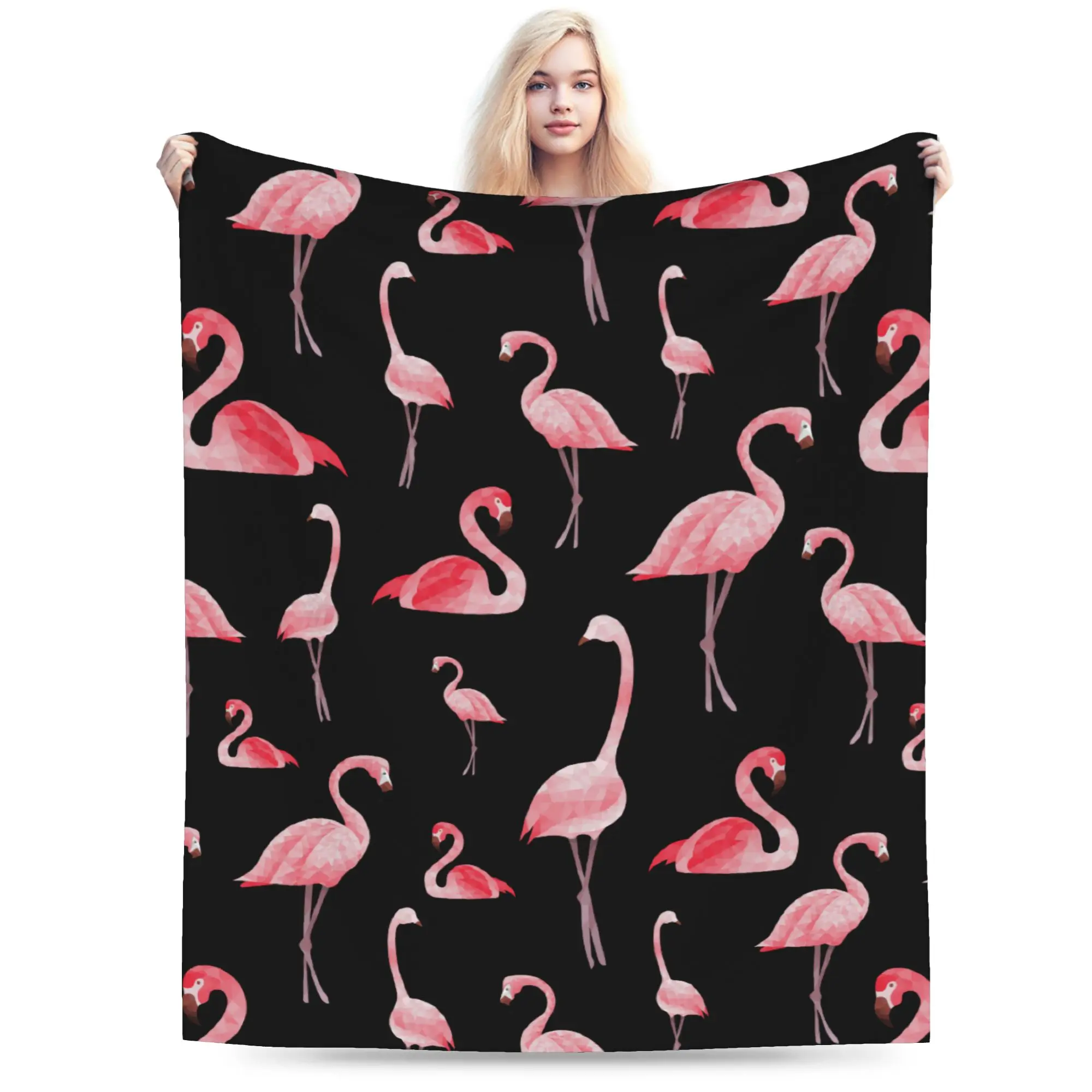 

Одеяло с рисунком фламинго, фланелевое всесезонное многофункциональное теплое одеяло для домашнего офиса, покрывало