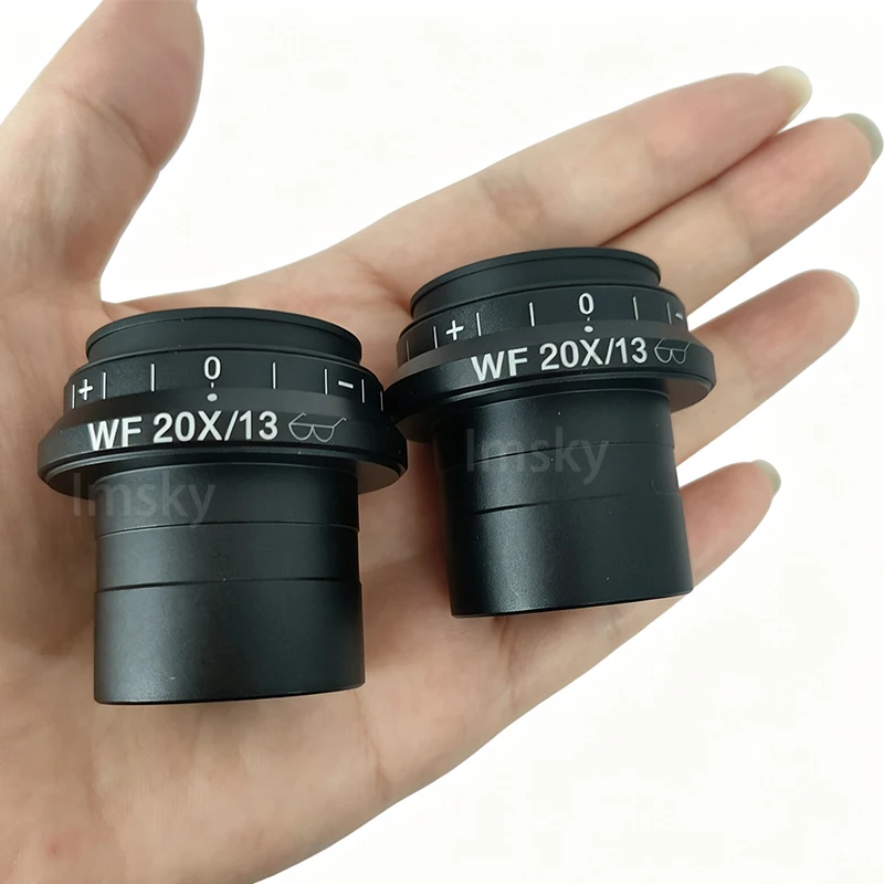 WF20X/13mm 20X Eyepiece FN 13mm Interface Diopter Adjustable Ocular Lens Eyepieces for Olympus Microscopes