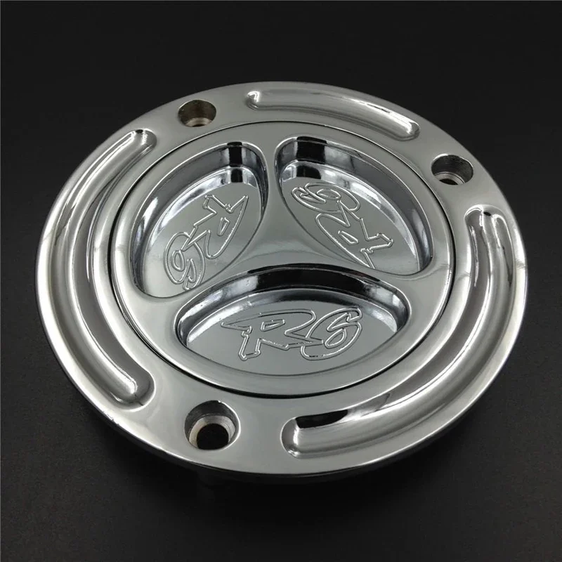 Motorcycle Black Chrome Keyless Fuel Gas Tank Cap For Yamaha YZF-R6 1999-2018