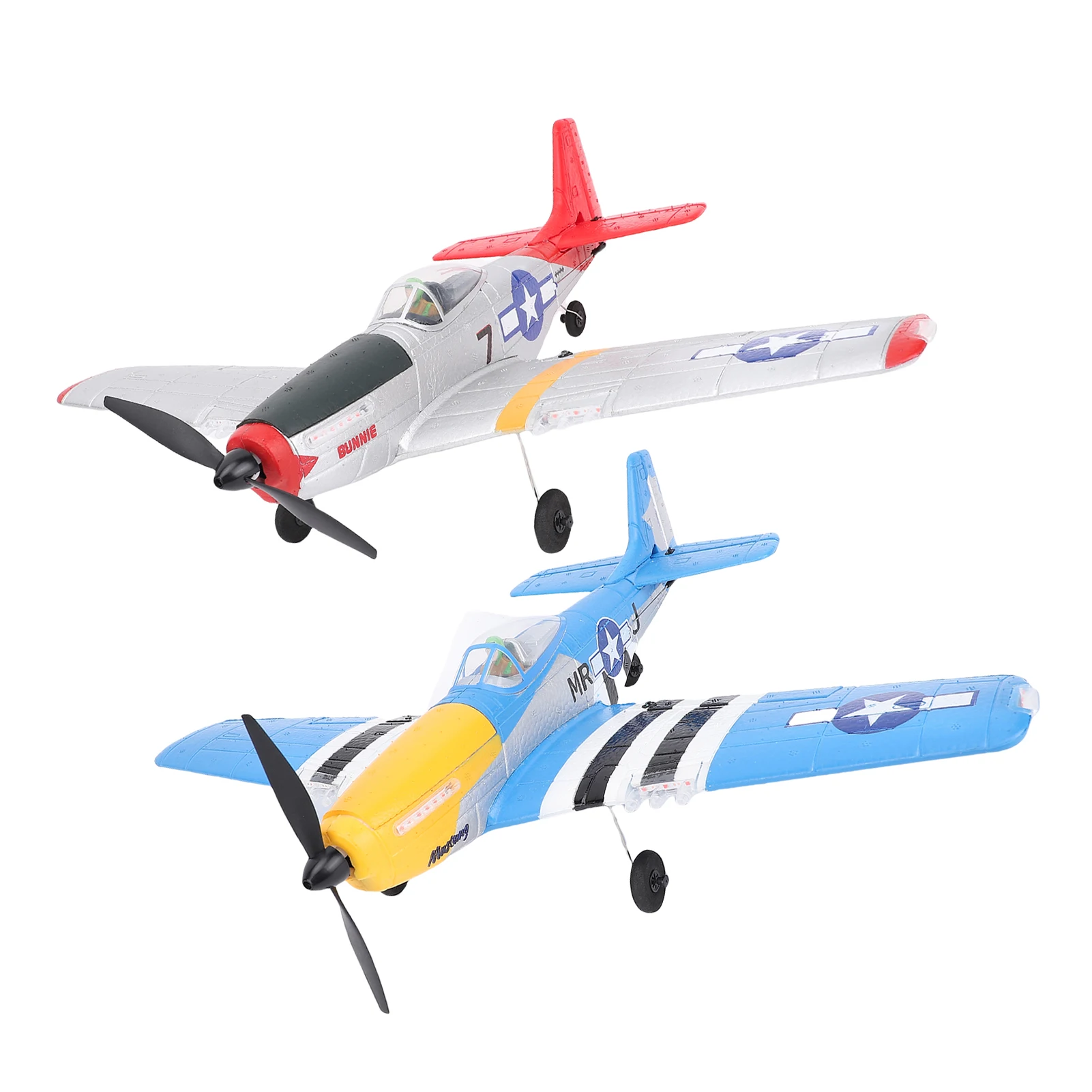 

Remote Control Airplane 2.4G EPP Foam Plane with 6-Axis Gyro LED Lights One-Key Roll 3D Inverted Flight Stunt RC Aircraft