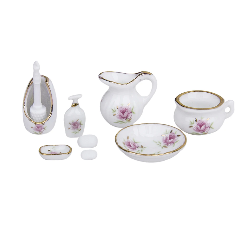 1:12 ドールハウス ミニチュア バスルーム家具コンテナセット -