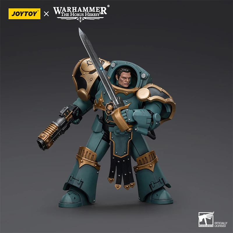 JOYTOY Warhammer 30k 1/18 Action Figure Sons Of Horus Tartaros Terminator Squad Sergeant Model Doll Collect Decor Toy Xmas Gift