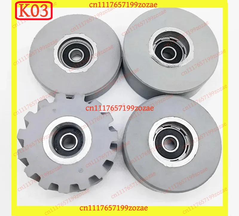 K03 10PCS Conveying Pressing Wheel Plane Twill Straight Grain Spare Accessories For Edge Banding Machine Woodworking Machinery