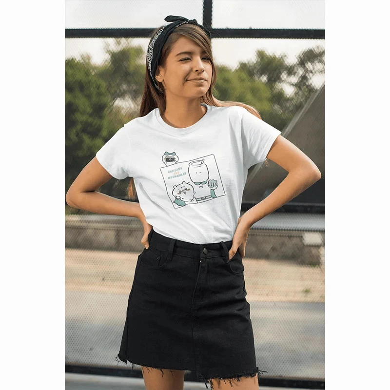 2026 Chiikawa No Difference Anime Photo Summer Parent-child Pure Cotton T-shirt Comfortable, Breathable, High-quality Ins Y2k
