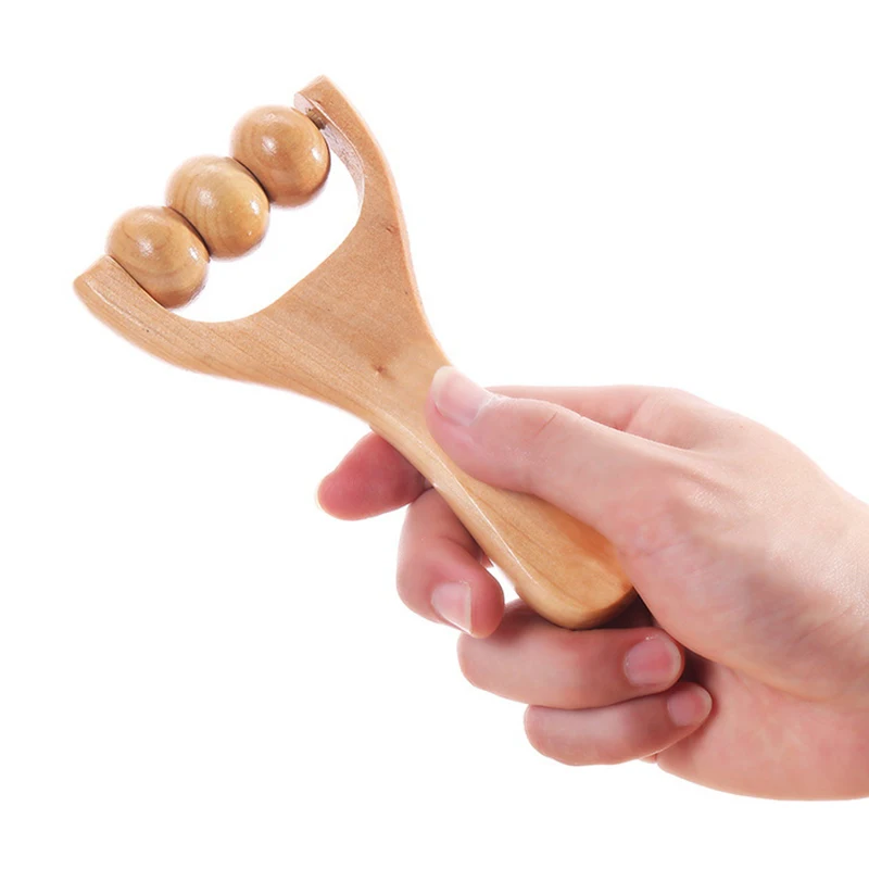 

1PC Wooden Roller Massager Neck, Shoulder and Leg Universal Hand Massager Massage Tool Foot Massage Tool