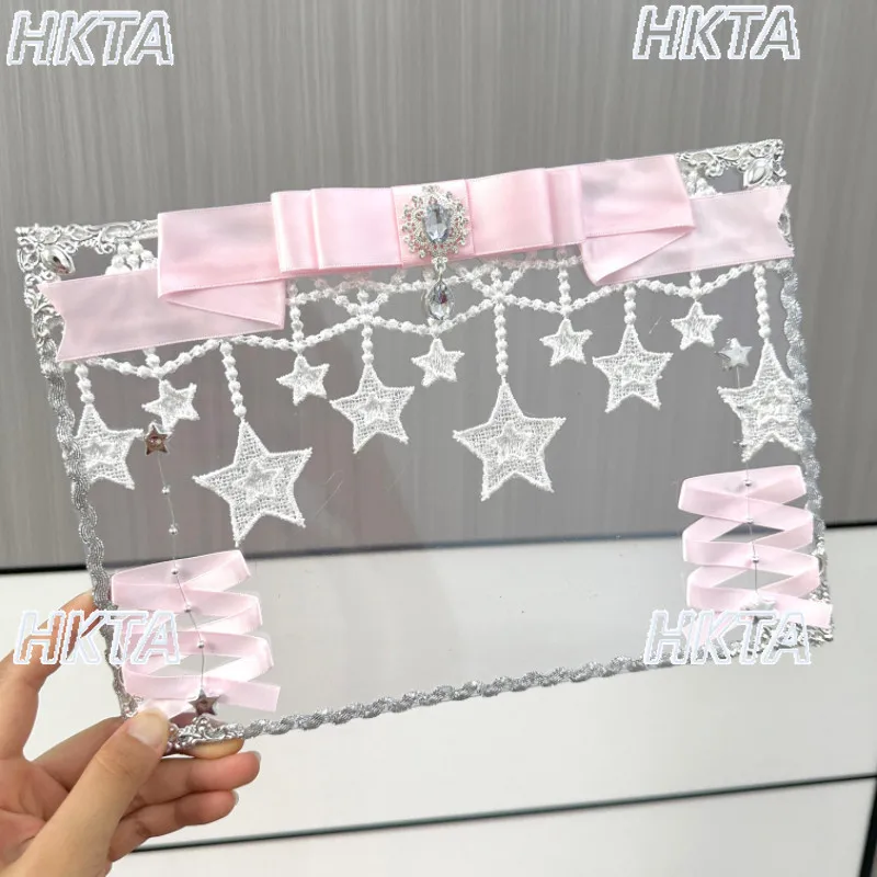 Original Transparent Finished Product Large Capacity Bow Ribbon Decorative Elements Shoulder Tote Bag Pain Board Accessories
