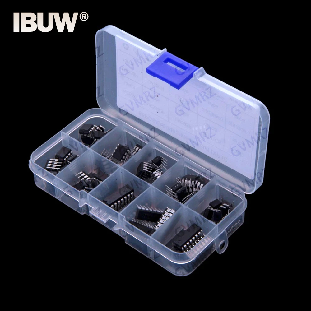 10Values LM358 LM386 PC817 ​​85PCS Integrated Circuit LM324 Chip IC Kit DIP NE555 Single Precision Timer NE555 LM324