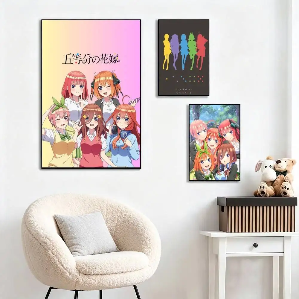 The Q-Quintessential Q-Quintuplets  Poster High Quality Dorm Living Room Aesthetic Wall Decoration Painting Stickers Gift