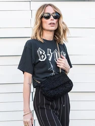 Aesthetic Graphic T-shirts Women 2024 Summer Clothes Cotton O Neck Short Sleeve Washed Vintage T-shirt Fashion Tees Tops Female