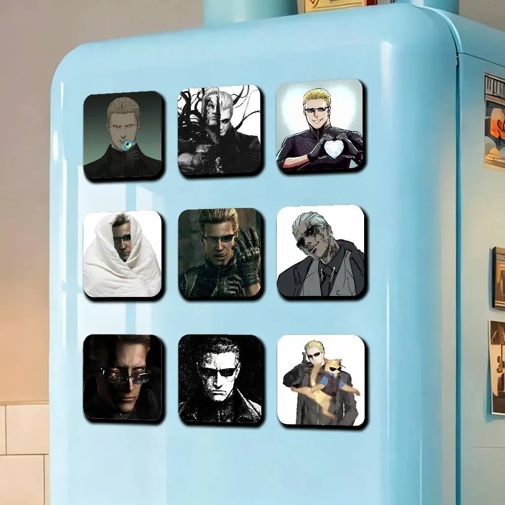 For Albert Wesker Resident Evil Refrigerator Magnets Metal Icebox Cabinet Custom Fridge Magnetic Card Cover