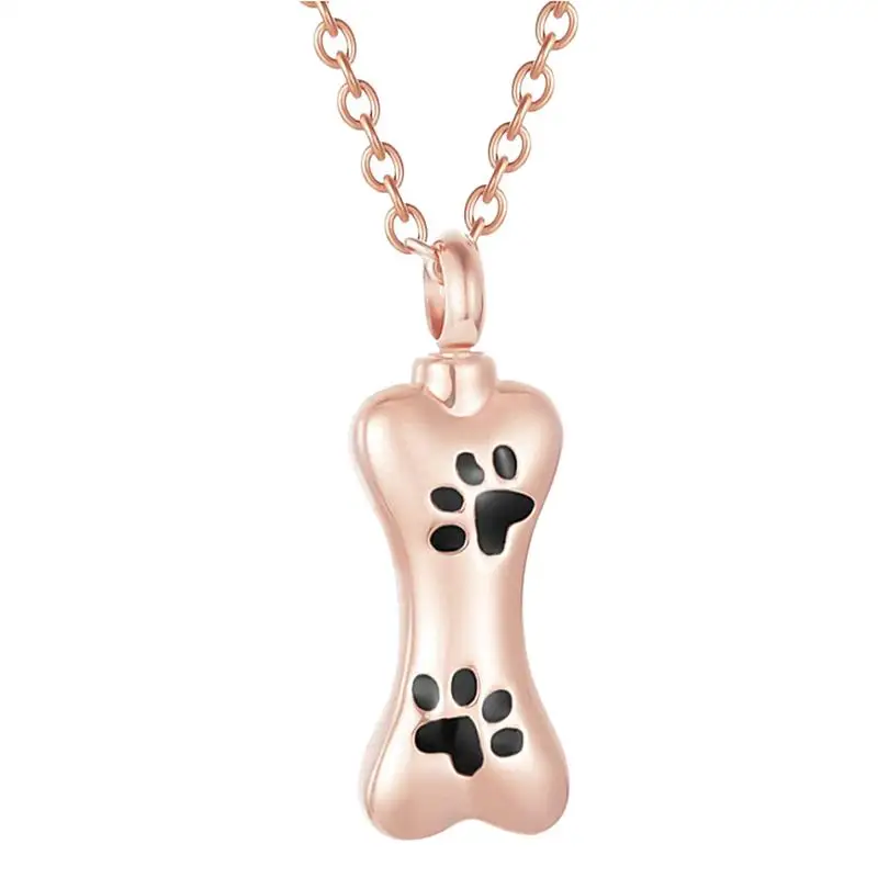 Pet Cremation Jewelry For Ashes Pendant Creative Pet Cremation Jewelry For Ashes Paw Printings Cremation Urn Jewelry Stainless