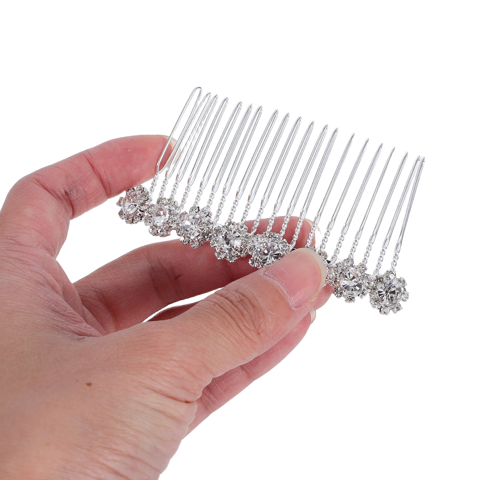 

2pcs Sunflower Hair Combs Crystal Side Bride Accessories Bridal Party Wedding Hairpins Metal Hairstyle Jewelry for Women