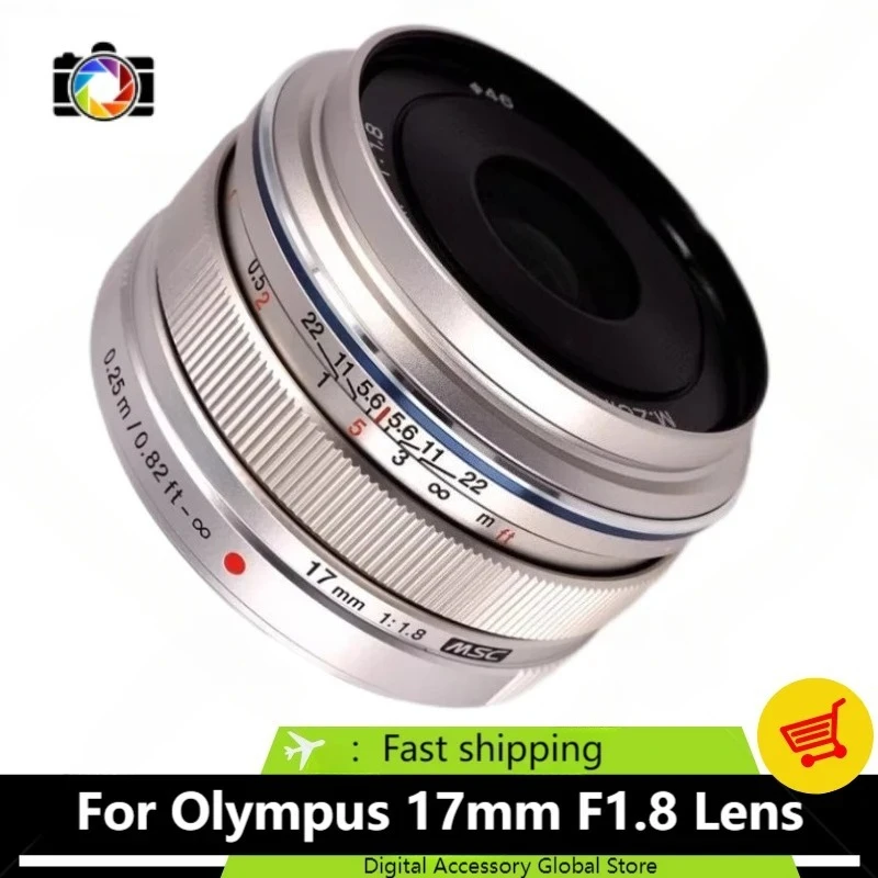 98% جديد حقيقي M.ZUIKO الرقمية 17 مللي متر 1.8 عدسة لأوليمبوس EPL8 EP3 EP7 E-M10 مارك IV OM-D القلم عدسة الكاميرا 17 F1.8 M4/3 جبل #1