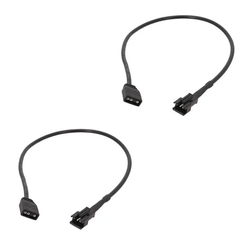 652F 2Pieces ARGB Adapter Cord For DEEPCOOL/Lian Case SM3Pin Male Adapter Cable