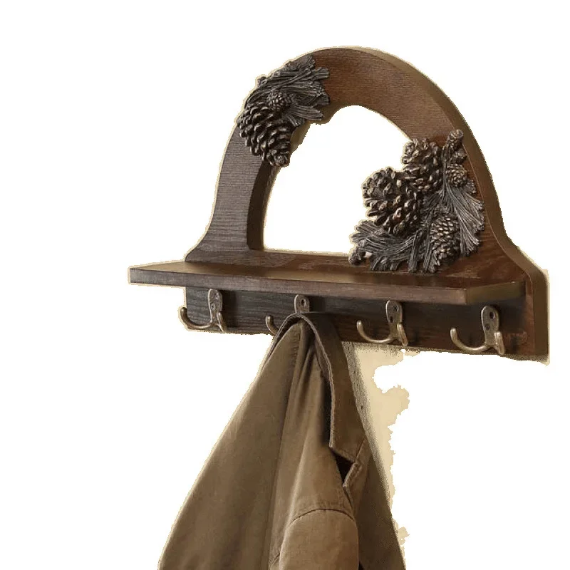 

American retro hanger creative entrance hats wooden hangers