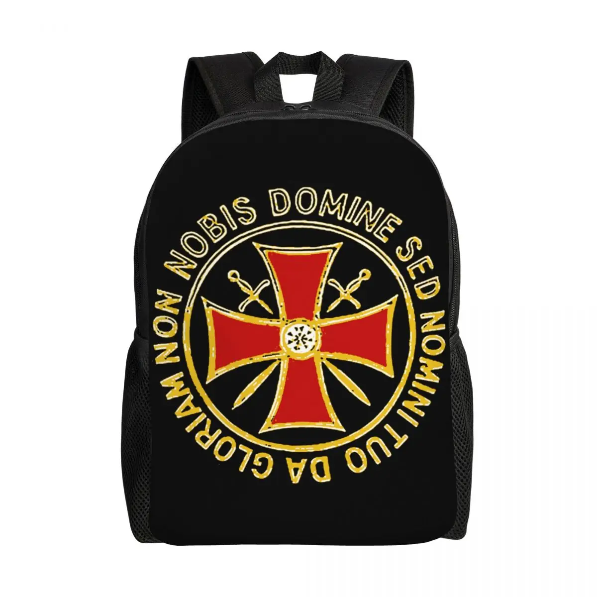 

Custom Templar Crossed Sword Backpack Women Men Basic Bookbag for College School Knights Templar Bags