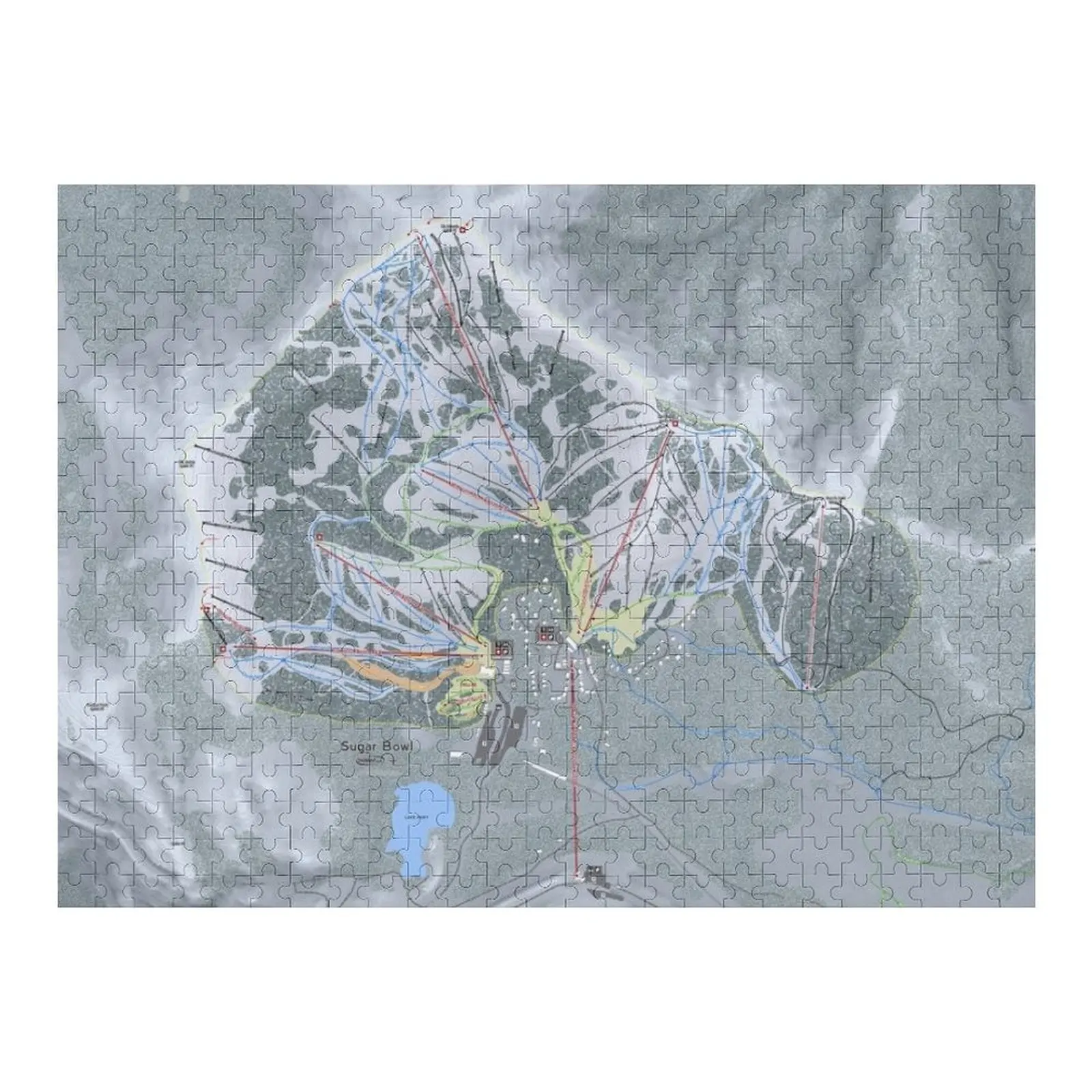 

Sugar Bowl Resort Trail Map Jigsaw Puzzle Customizable Child Gift Jigsaw Custom Puzzle