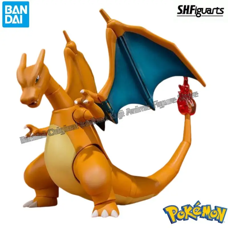 

В наличии модель куклы Bandai, новая в штучной упаковке Pokemon Shf Charizard, персонажи аниме, оригинальный гаражный комплект, коллекционная фигурка
