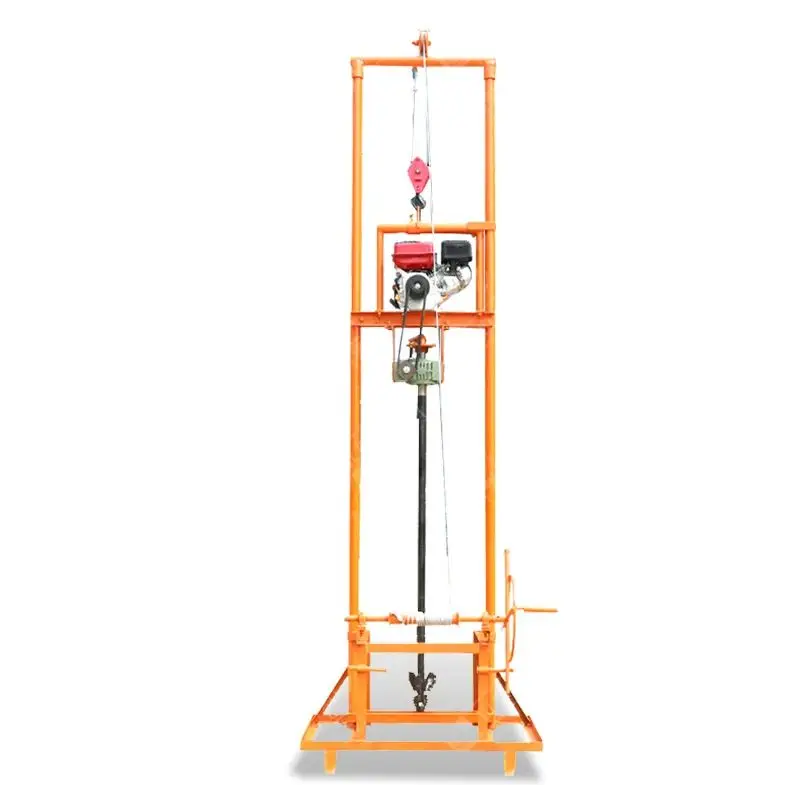 Customized Mini Portable Water Well Drilling Rig 80m Depth Petrol Diesel Power Efficient Drilling